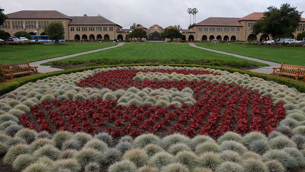 Stanford University uses AI to change students' race in dining hall advertising photo
