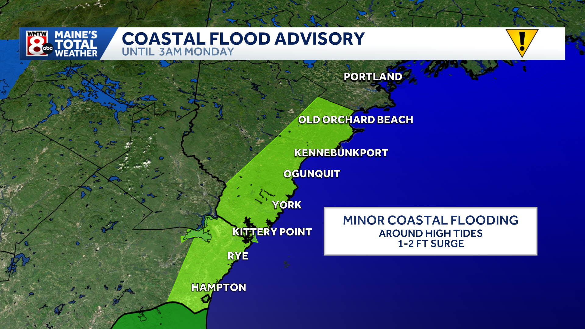 York County coast could see minor flooding Sunday during high tide - WMTW
