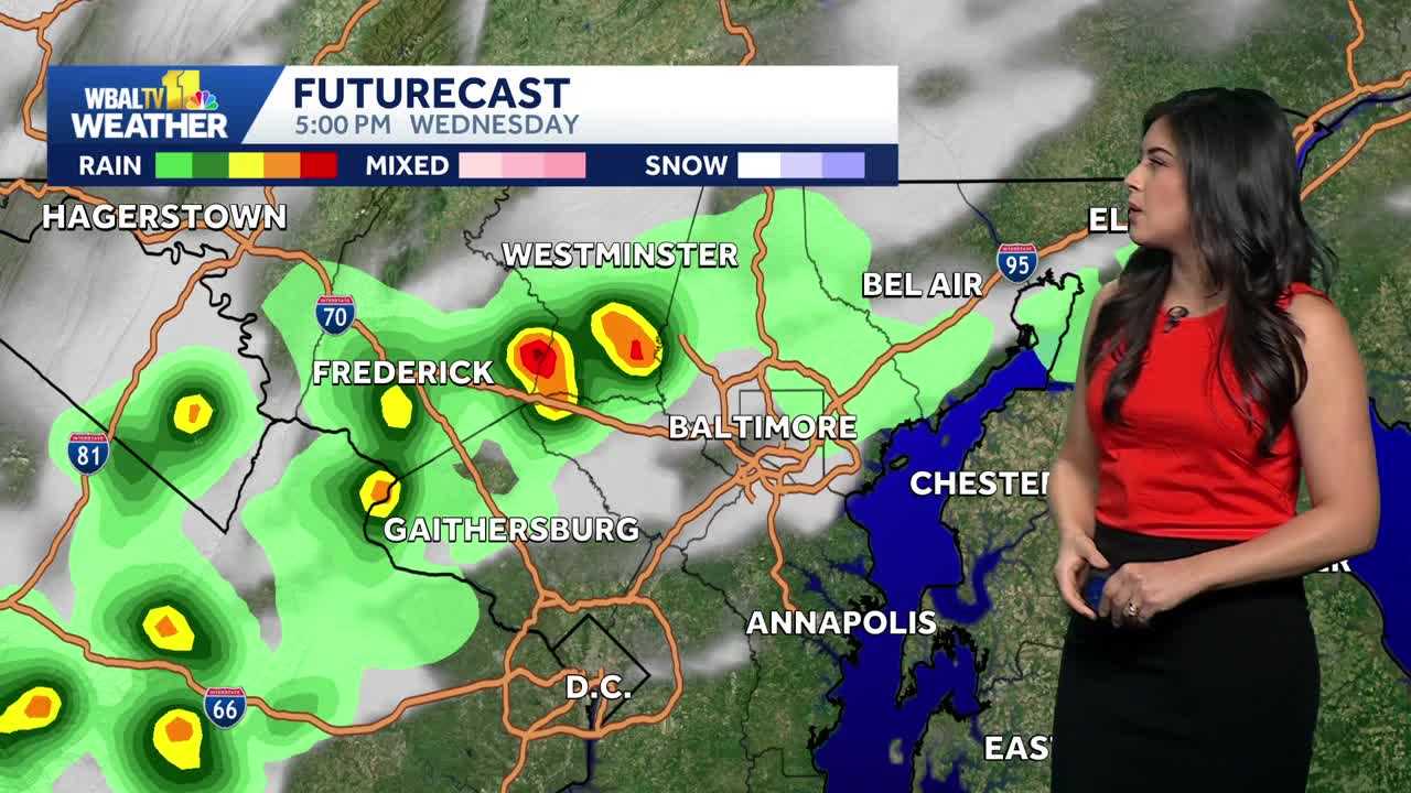 Scattered storms by afternoon in Baltimore
