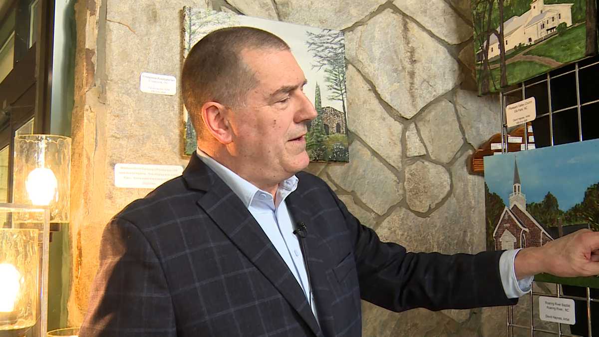 Painting Blessings: Artist honors churches that helped communities after Hurricane Helene