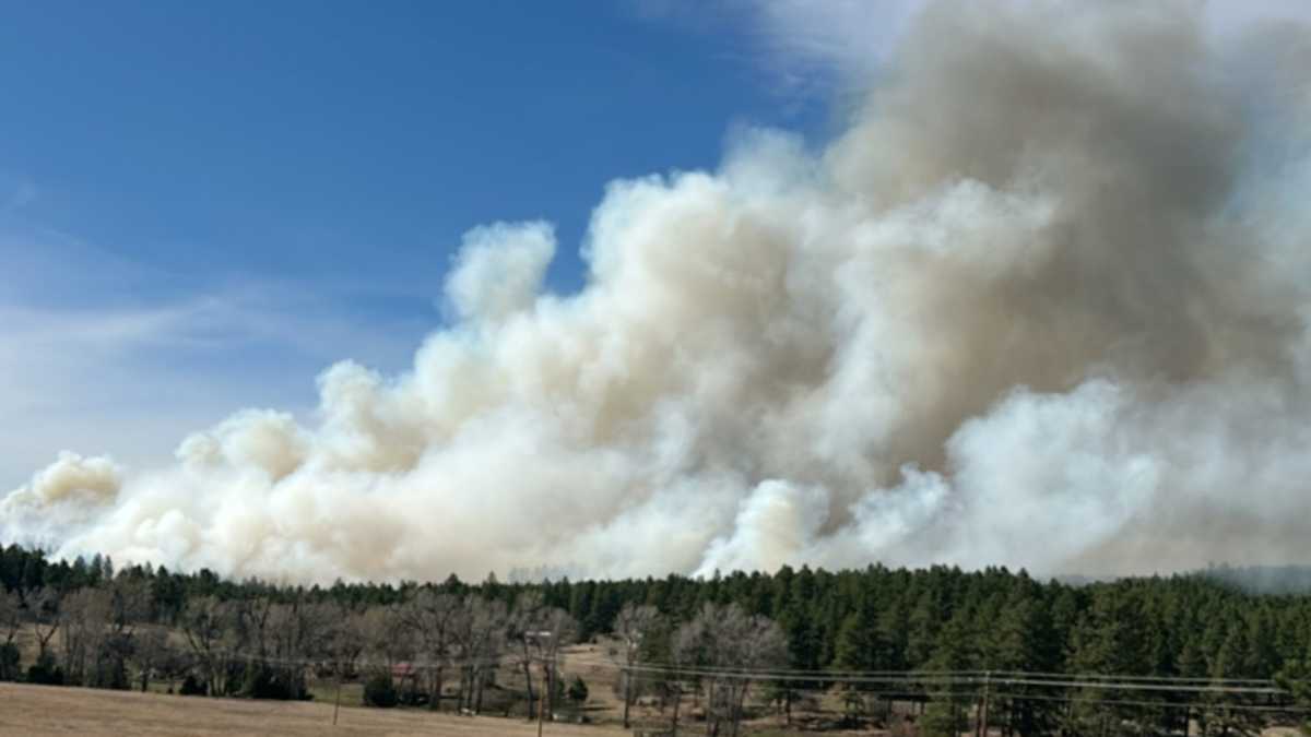Evakuasi karena kebakaran hutan di Kabupaten San Miguel