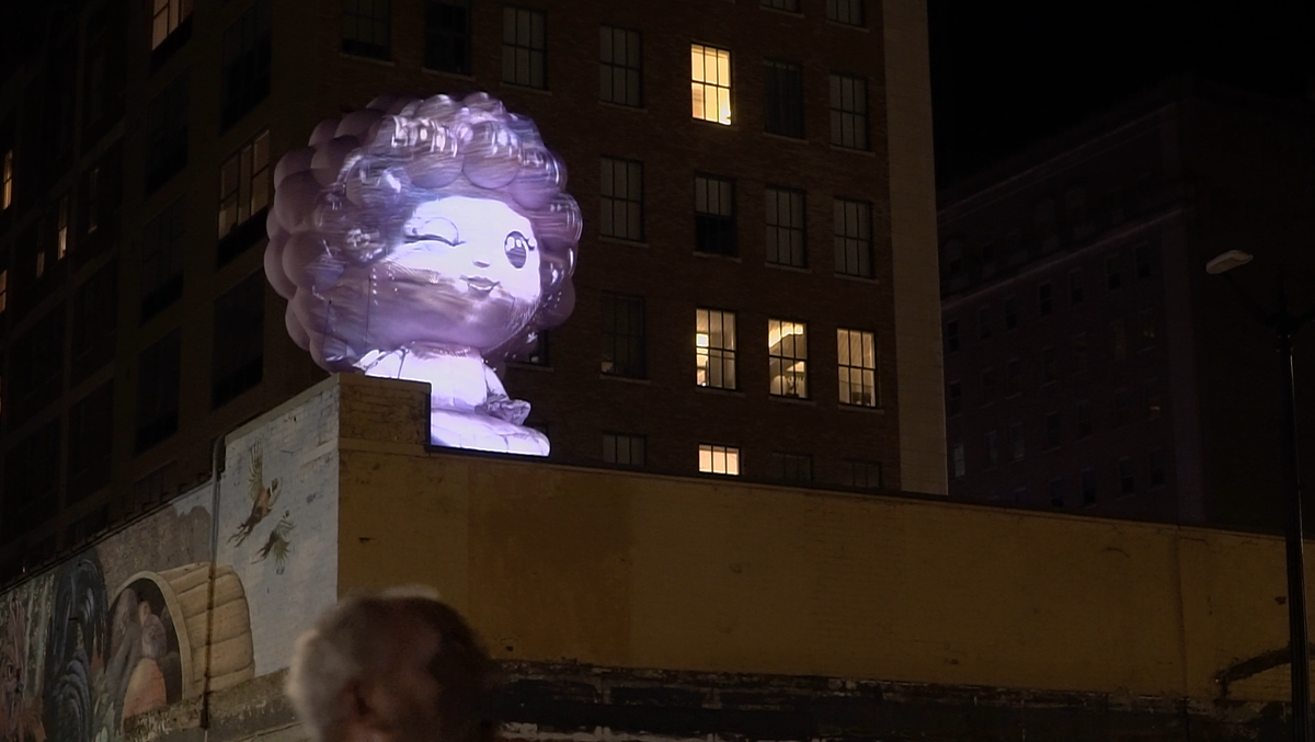 Prijection Symbol BLINK installation invites you look up, play, wonder, and imagine - WLWT