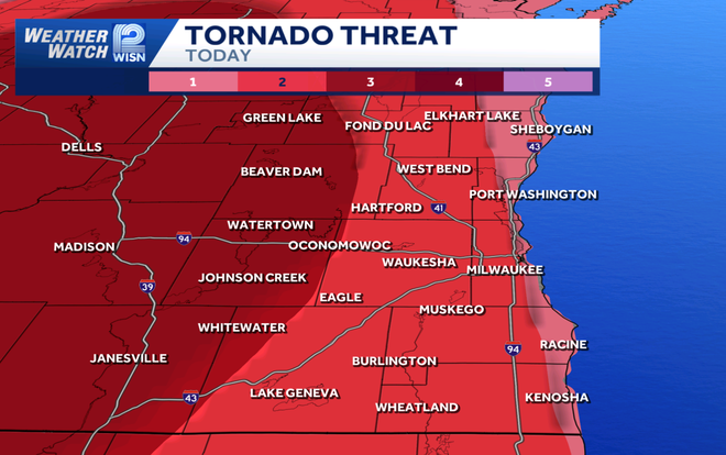 SE Wisconsin tornado threat Apr. 17