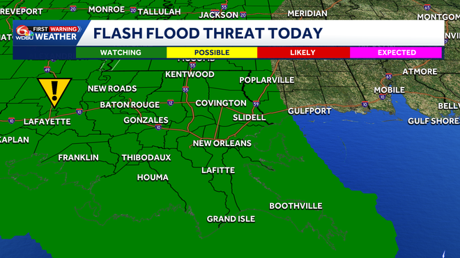 flash flood threat today