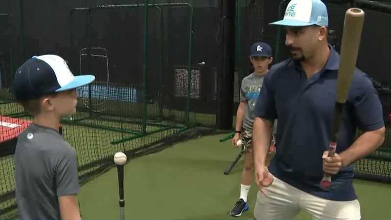 In first game after hosting kids' clinic, Mickey Gasper hits another homer