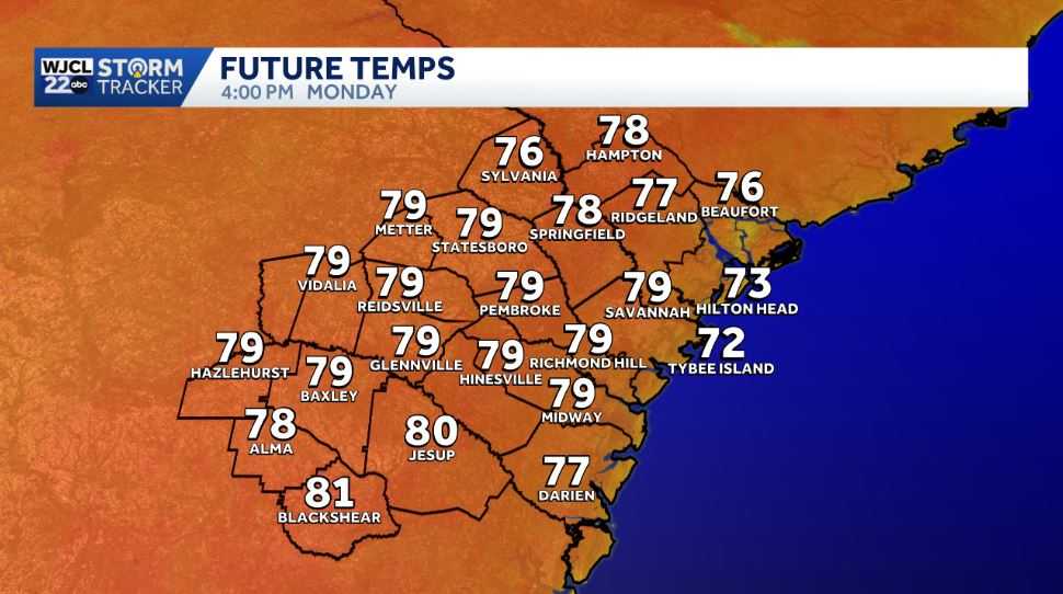 Sunny start to the work week for Southeast Georgia and the Lowcountry ...