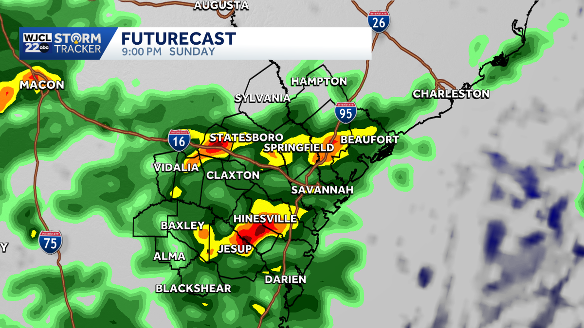 Scattered showers & storms likely across Southeast Georgia & the ...