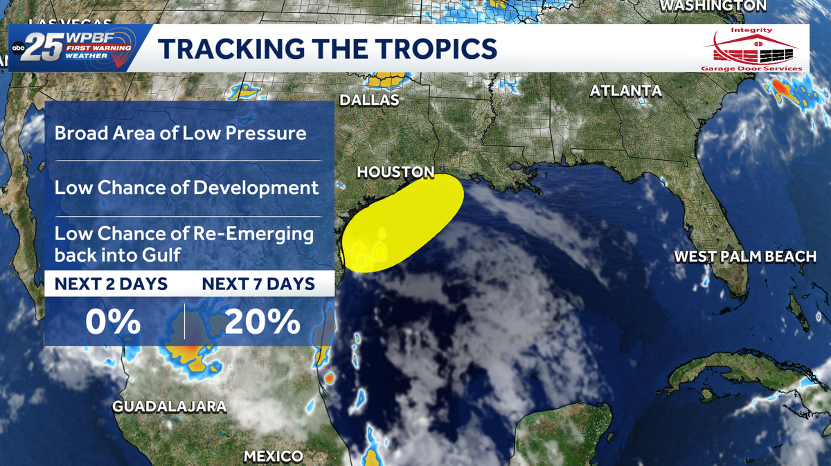 National Hurricane Center tracks low-pressure system in eastern Mexico
