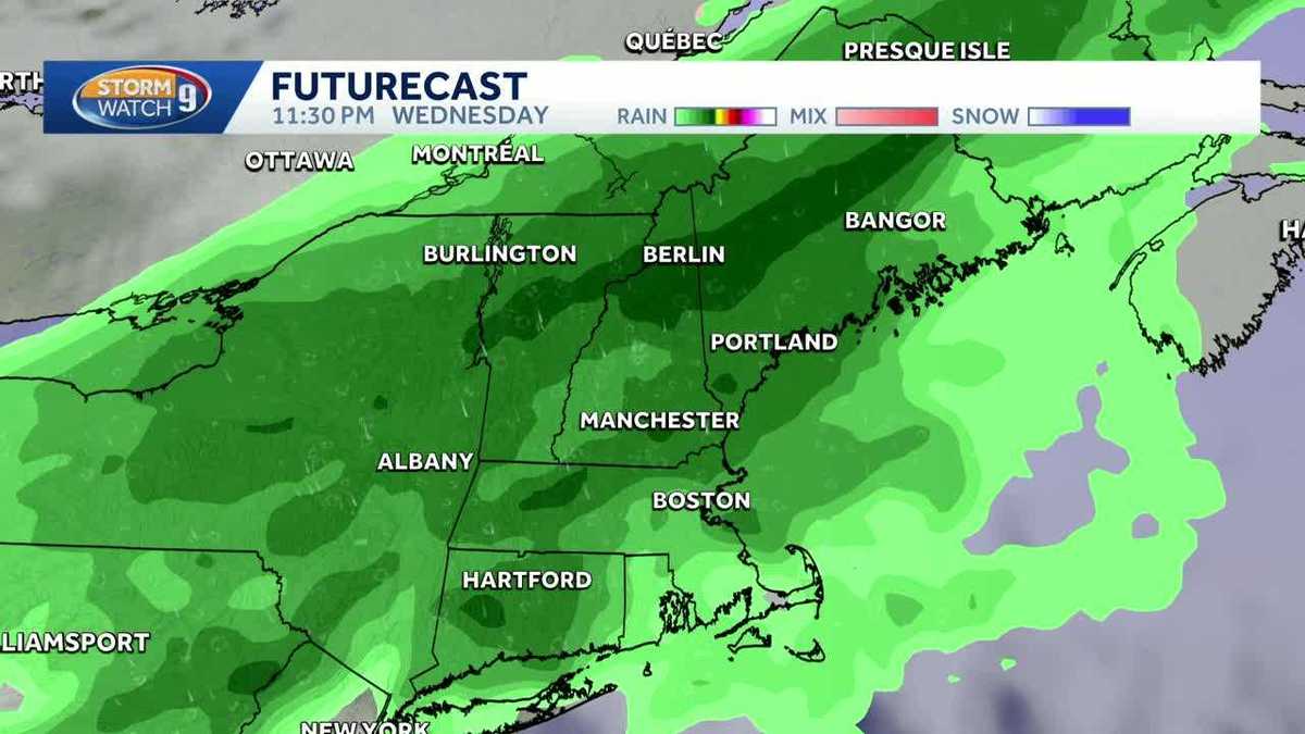 Scattered showers expected across New Hampshire on Wednesday