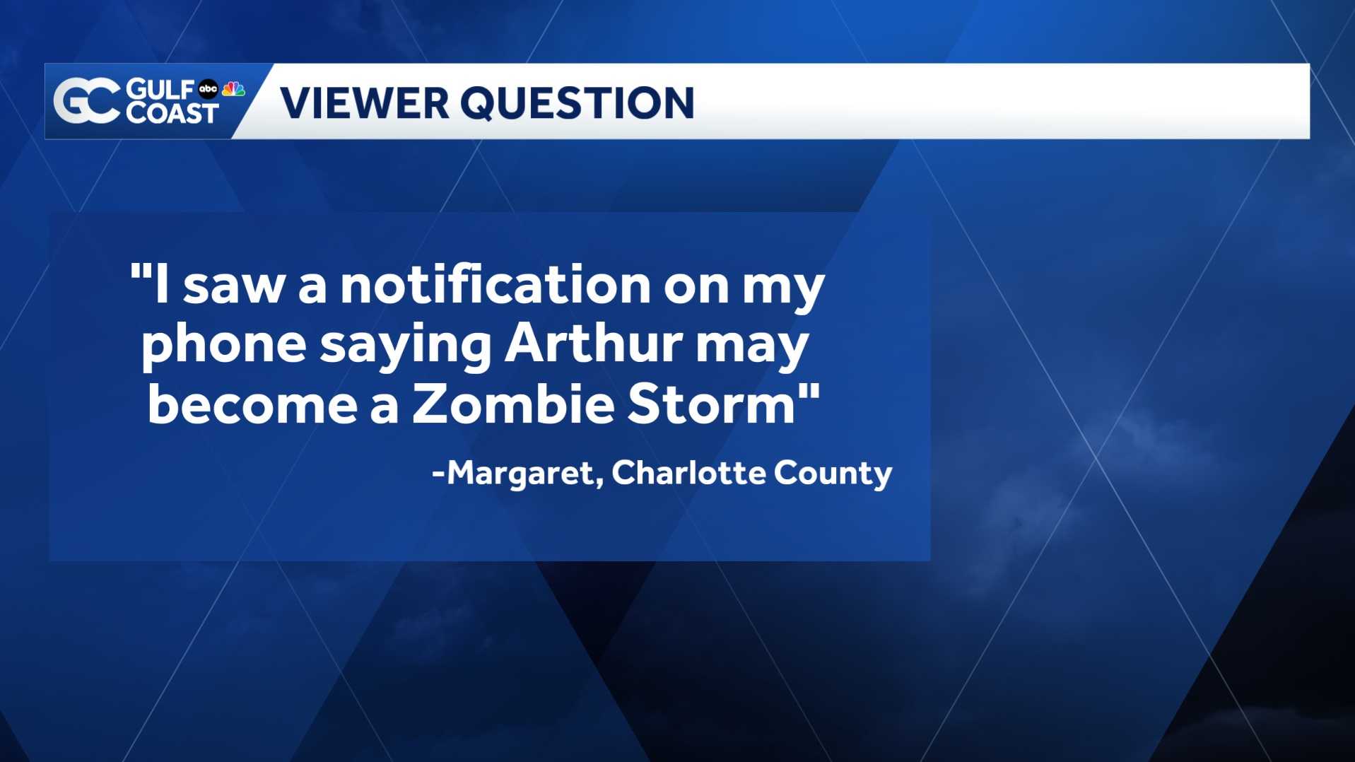 Gulf Coast News Viewer Question: "What's a Zombie Storm?"