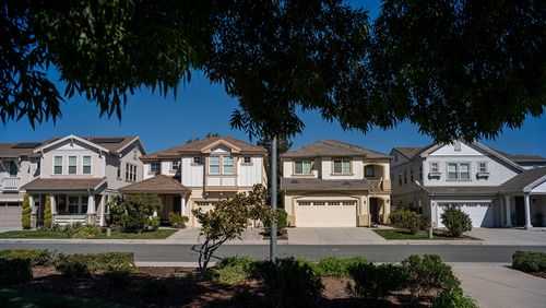 Mortgage rates rose again -- moving closer to 7%. Pictured are homes in Morgan Hill, California, on October.