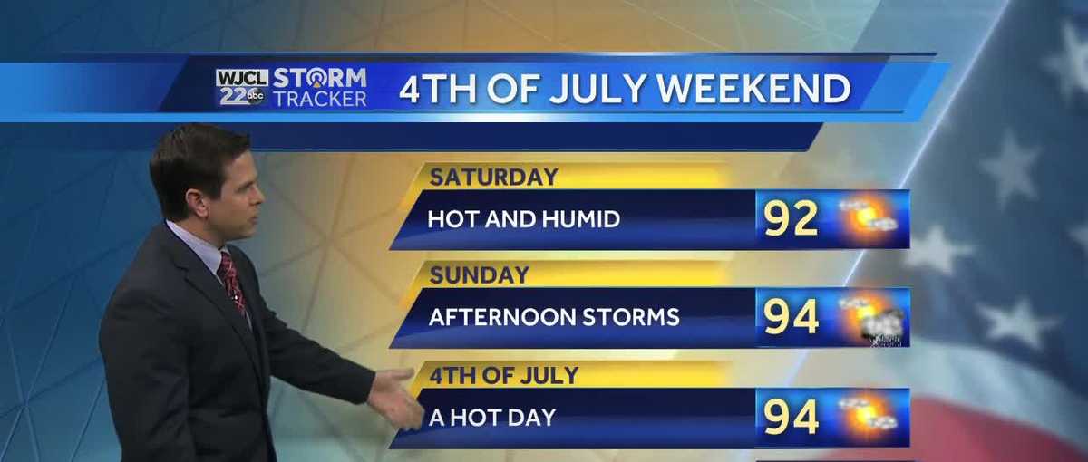 Hot and humid for the 4th of July weekend