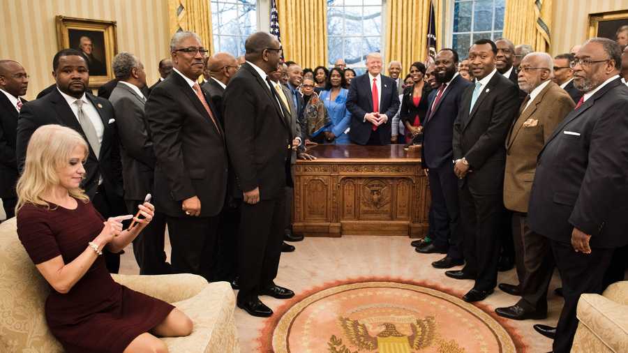 Kellyanne Conway at Oval Office