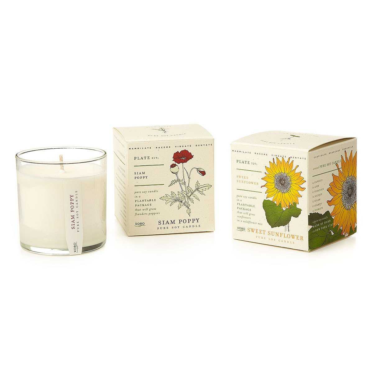 Plant the Packaging Floral Candle