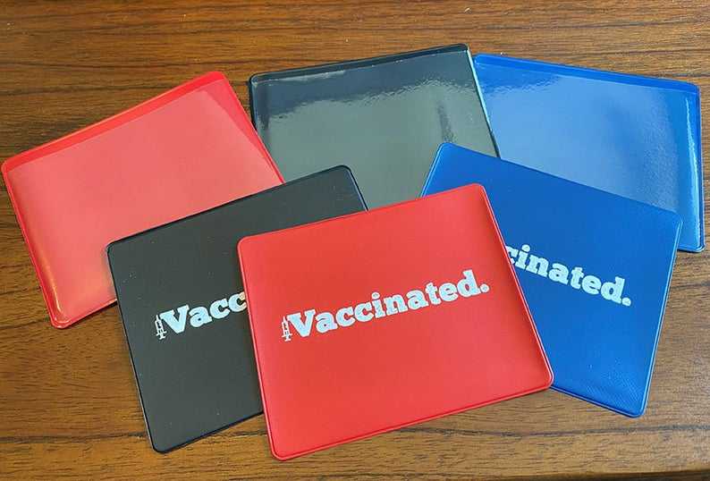 Emoji vaccination card holder covid card protector