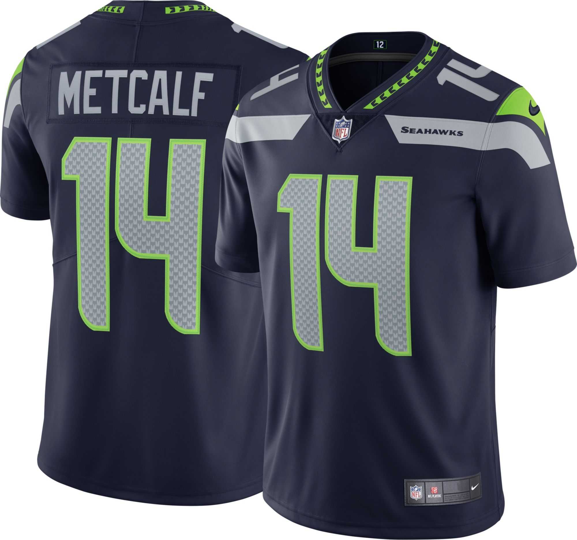 NFL Seattle Seahawks Boys' Short Sleeve Metcalf Jersey - Xs