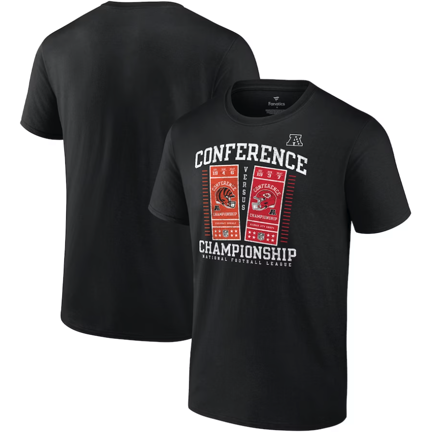 Cincinnati Bengals vs. Kansas City Chiefs Fanatics Branded 2022 AFC Championship Ticket Exchange T-Shirt