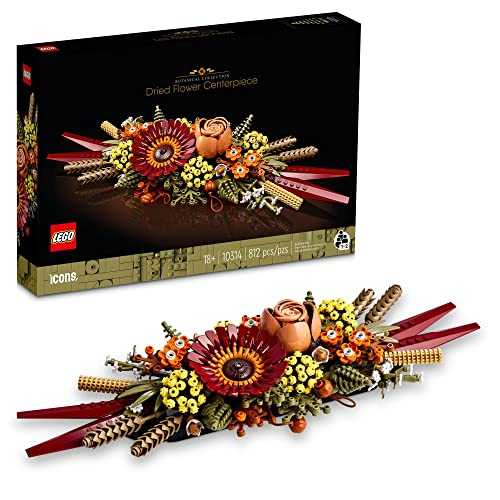 LEGO Icons Wildflower Bouquet Botanical Collection Building Set for Adults,  Valentine Décor for Him or Her, Artificial Flowers with Poppies and