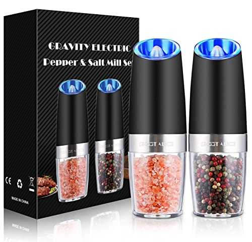 Electric Automatic Mill Pepper and Salt Grinder LED Light Peper