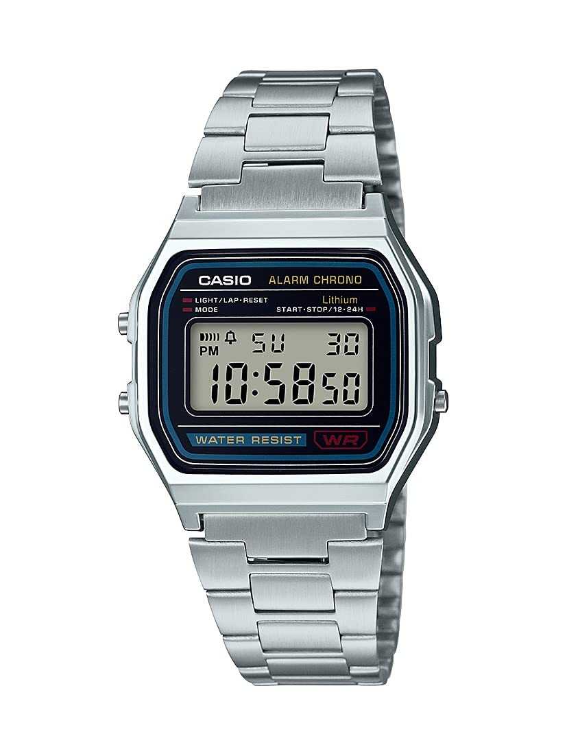 Casio Men's A158WA-1DF Stainless Steel Digital Watch