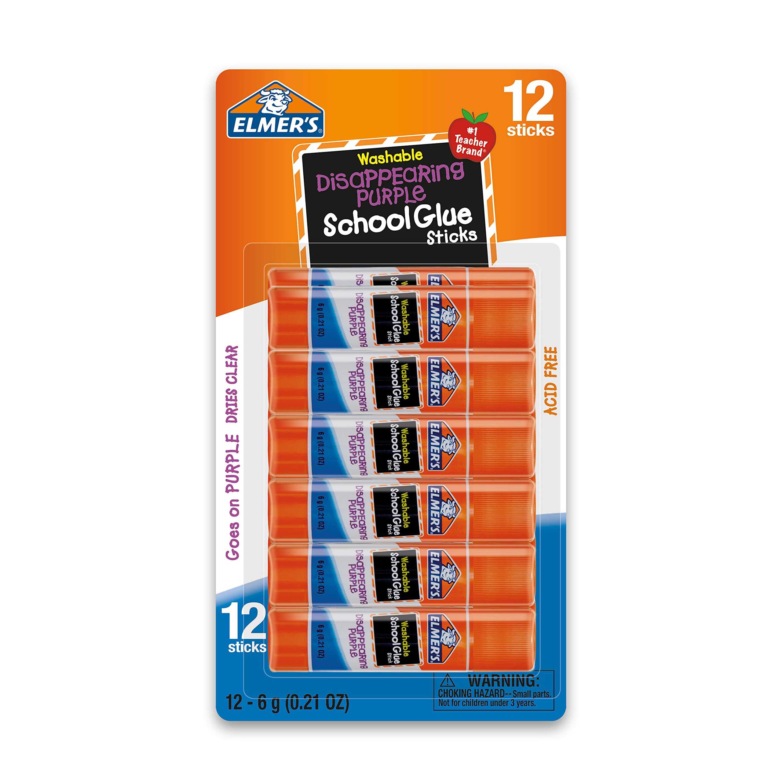 Elmer's Disappearing Purple School Glue, 12-Pack