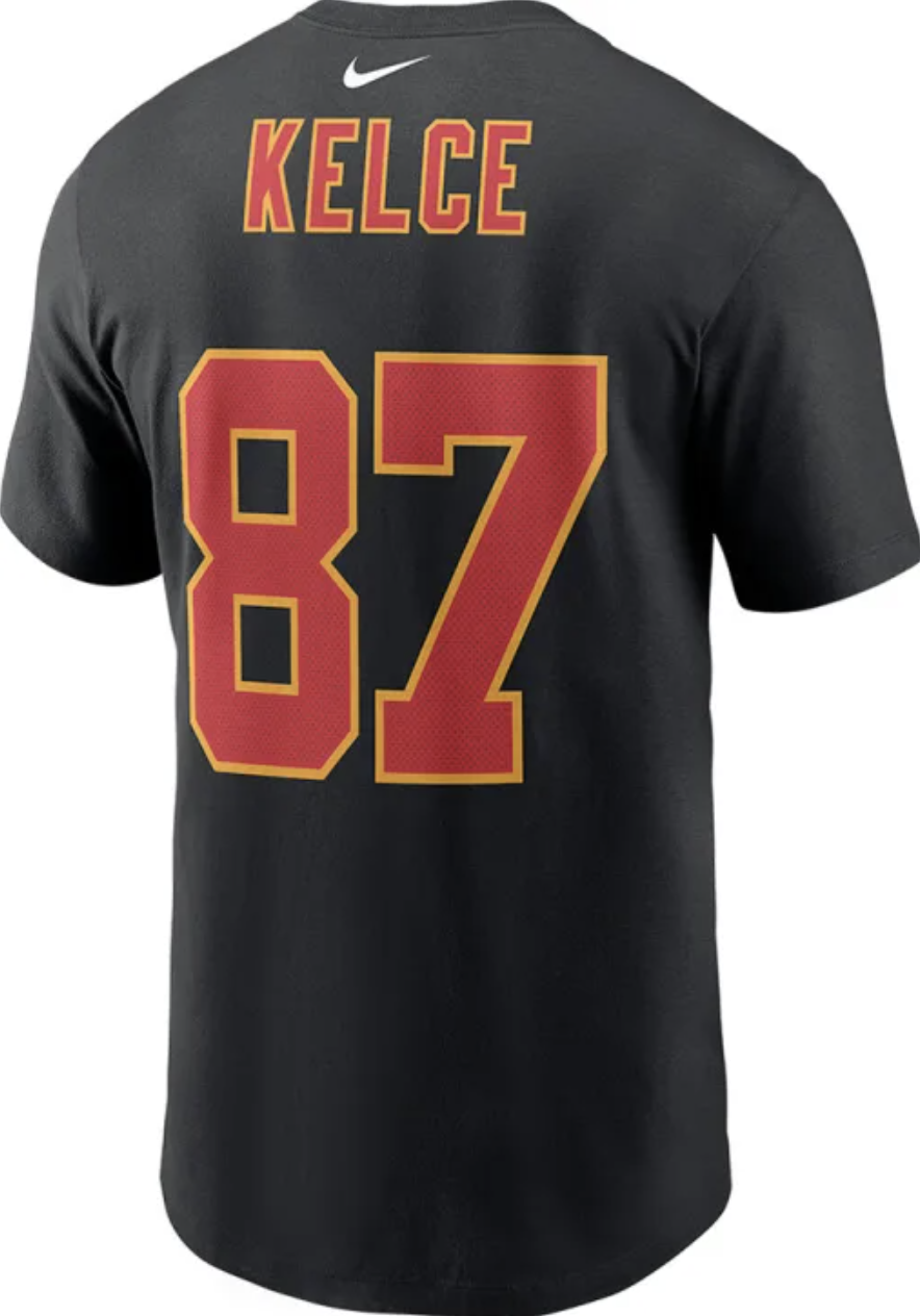 Kansas City Chiefs Nike Travis Kelce #87 2023 Salute to Service Name & Number T-Shirt Small Ale