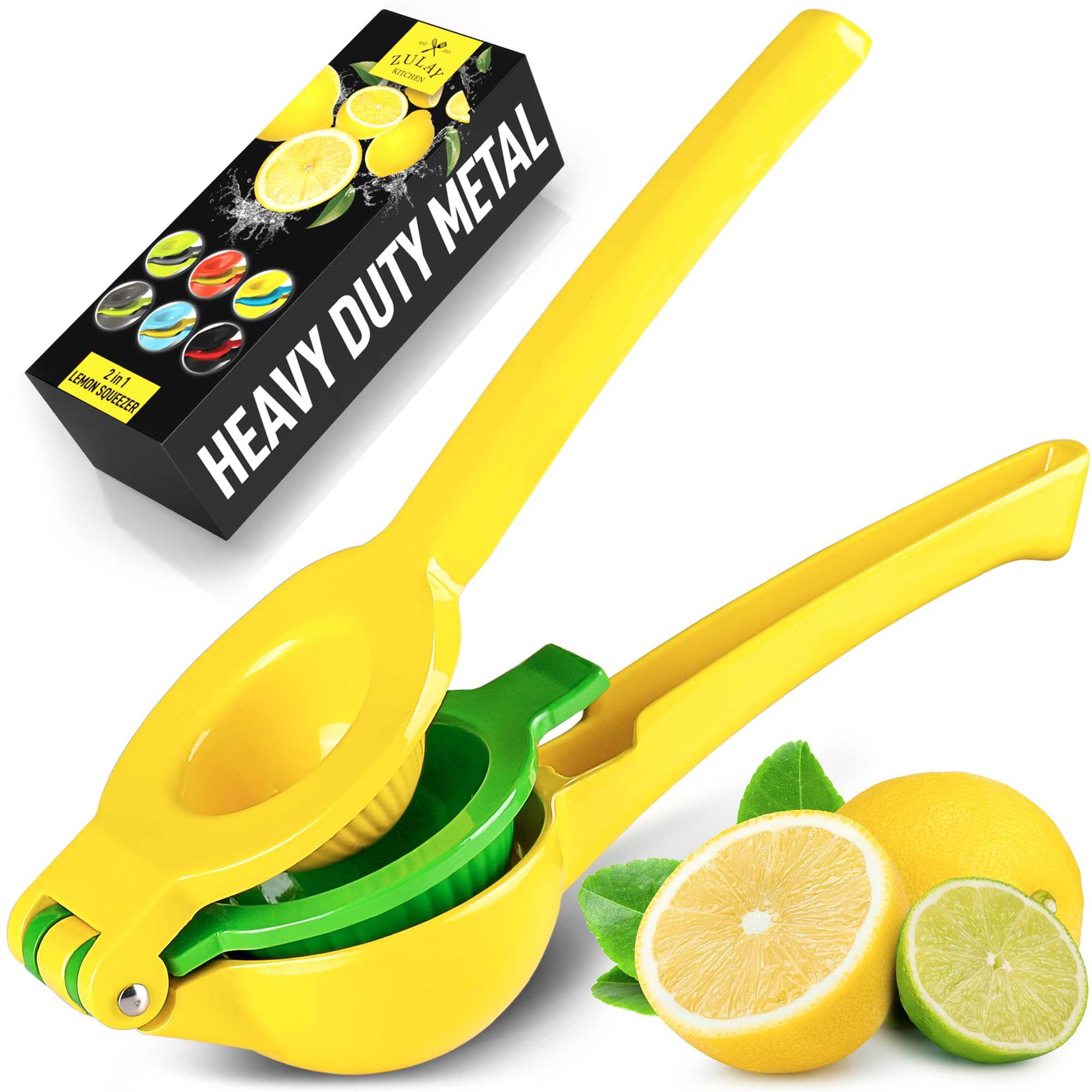 Zulay Kitchen Metal 2-in-1 Lemon Squeezer 