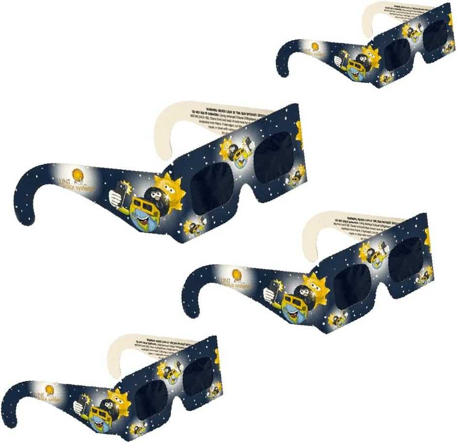 4 Pack Junior Size Eclipse Glasses