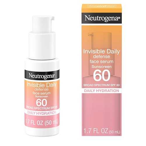 Neutrogena Invisible Daily Defense Face Sunscreen + Hydrating Serum with Broad Spectrum SPF 60