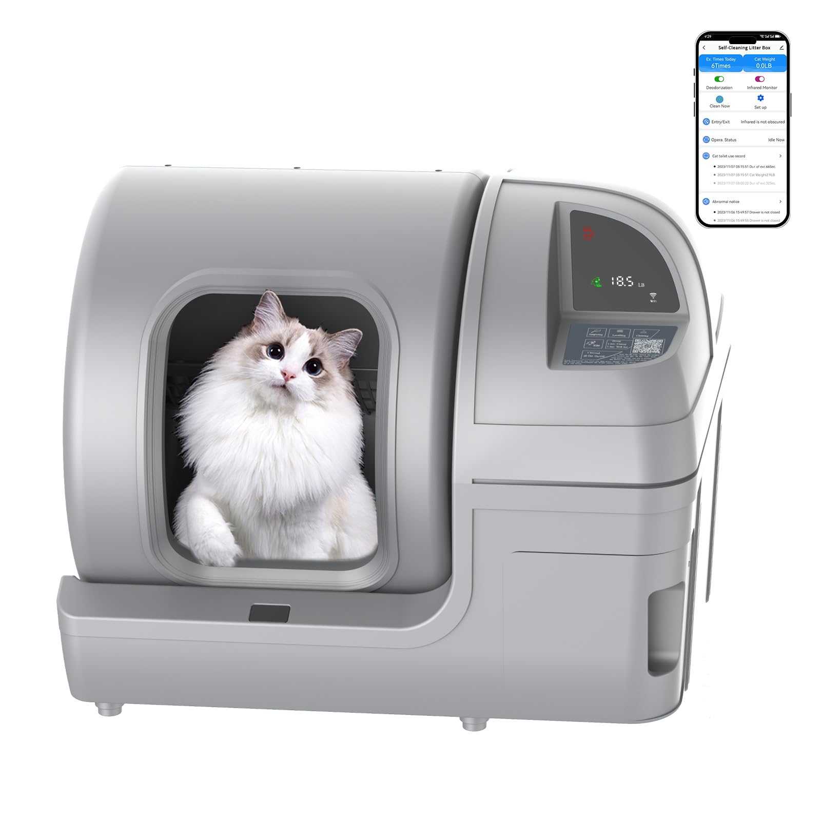 Dakeres Automatic Cat Litter Box Self Cleaning