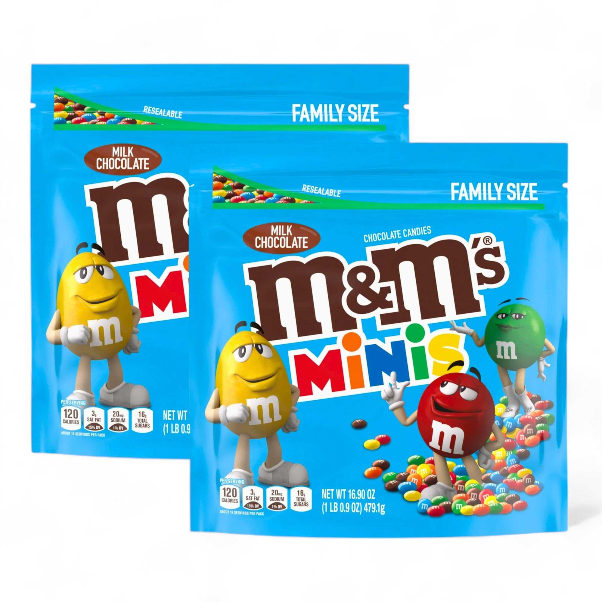 Assortit x m & m's Original collaboration M&M Milk Chocolate Candy 16.9 Oz Bulk size pockets (2 -pack) - Perfect for cooking bits, ice cream garnitures and snacks Assortit x m & m's Original collaboration M&M Milk Chocolate Candy 16.9 Oz Bulk size pockets (2 -pack) - Perfect for cooking bits, ice cream garnitures and snacks