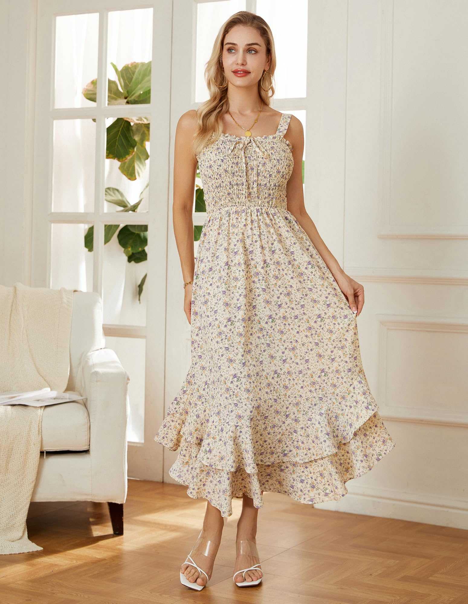 Floral Tropical Maxi Dress 