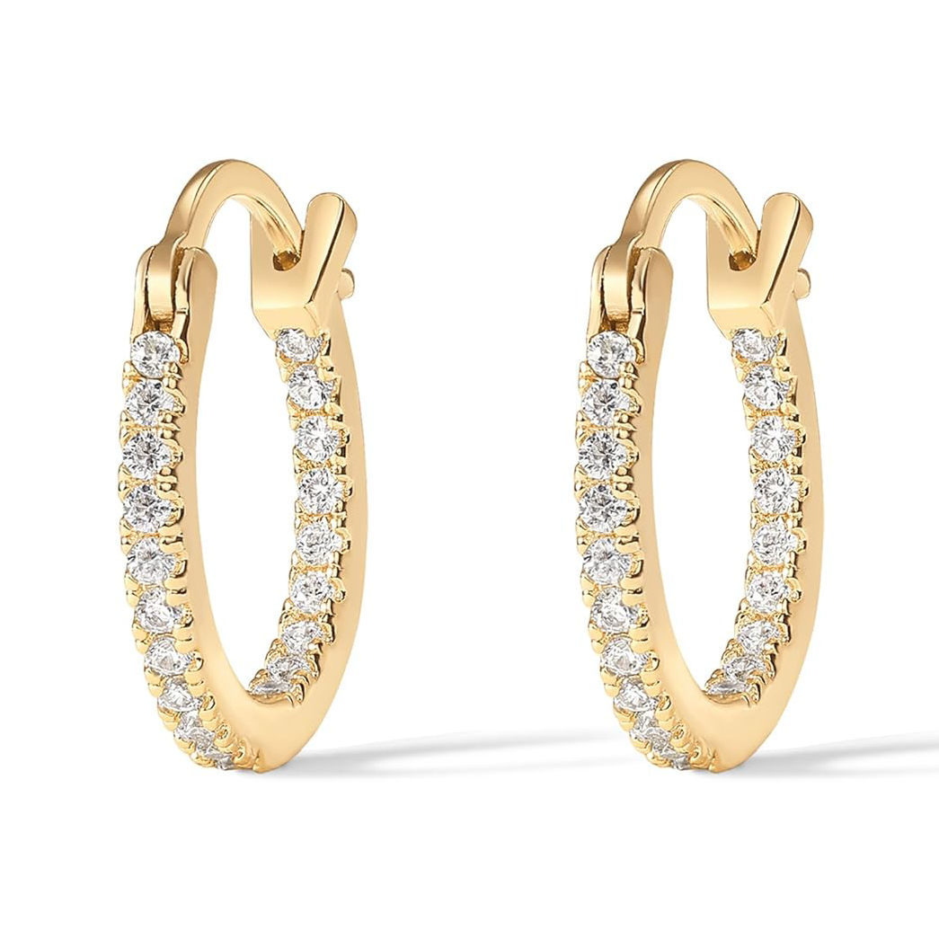 14K Gold Plated Hoop Earrings