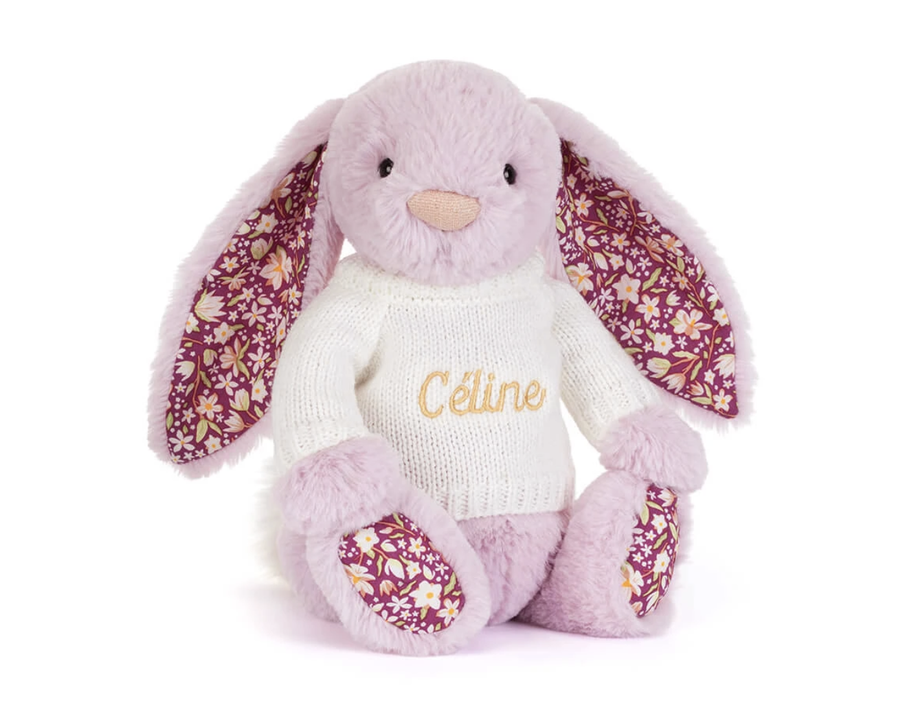 Thistlepop Blossom Luxe Bunny with Personalized Cream Jumper