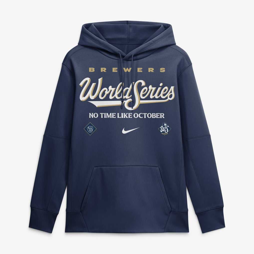 Milwaukee Brewers Nike 2026 World Series Authentic Collection Therma Fleece Hoodie - Navy
