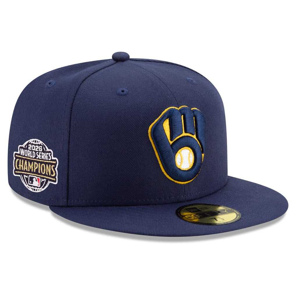 Milwaukee Brewers New Era Navy 2026 World Series Champions Side Patch 59FIFTY Fitted Hat