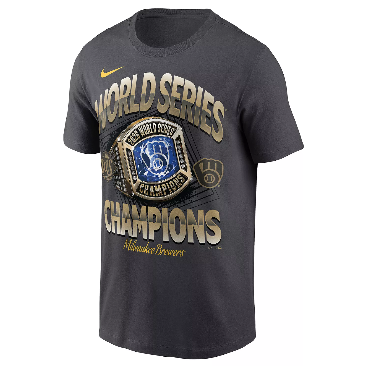 Men's Nike 2026 World Series Champions Milwaukee Brewers Graphic Tee