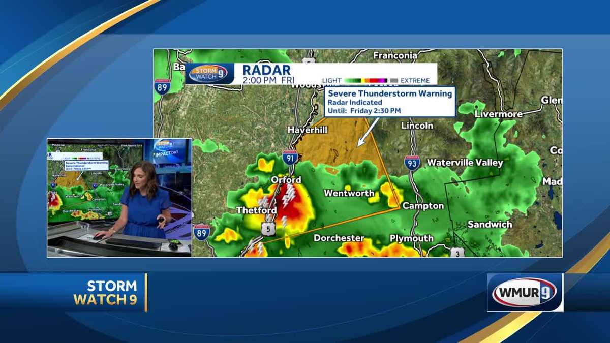 NH forecast video: Severe thunderstorm warning for Grafton County