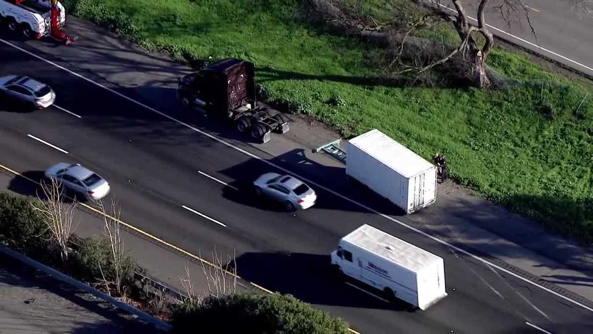 Big rig crash causes delays on I-80 in Davis area