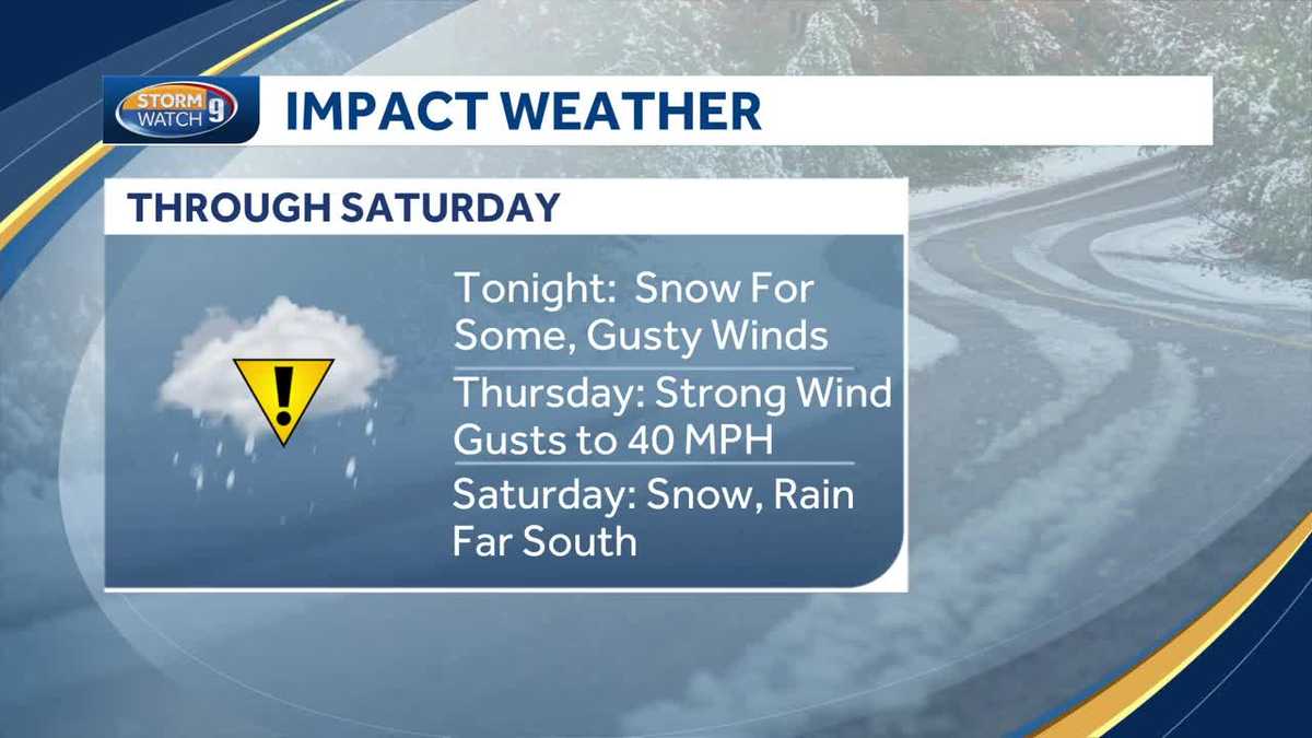 Video: Cold and windy Thursday, snow expected Saturday