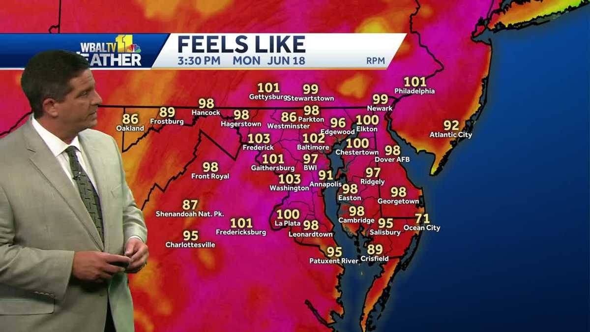 HOT and humid Monday