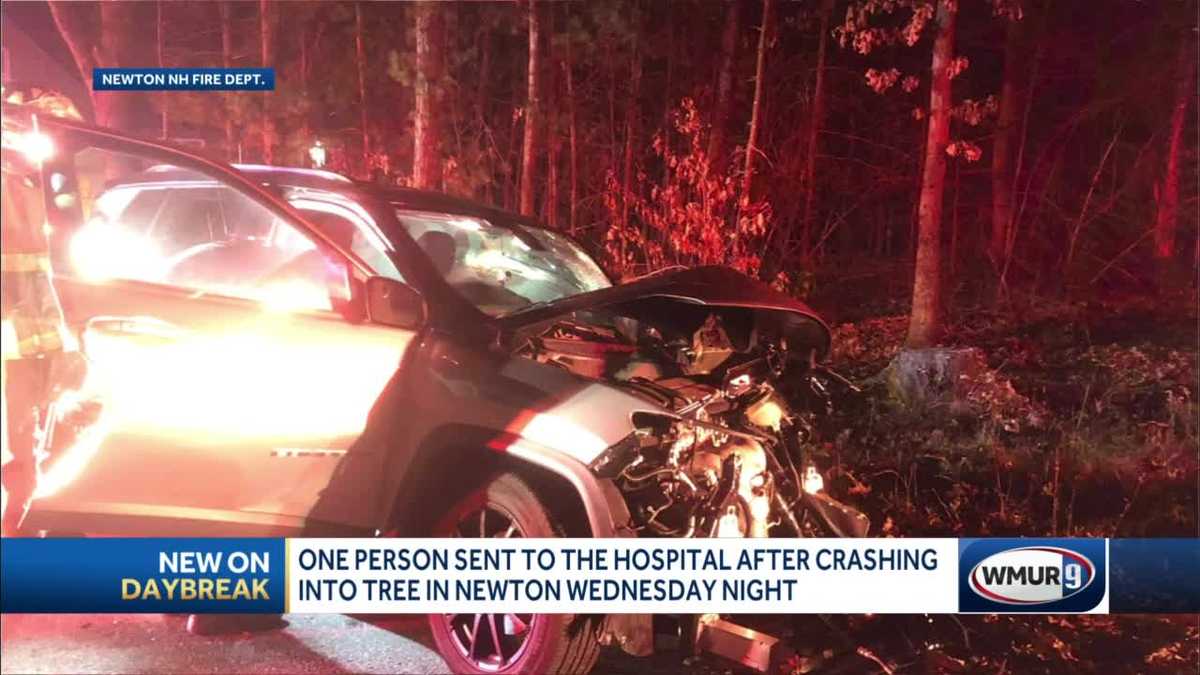 Person sent to hospital after crash in Newton