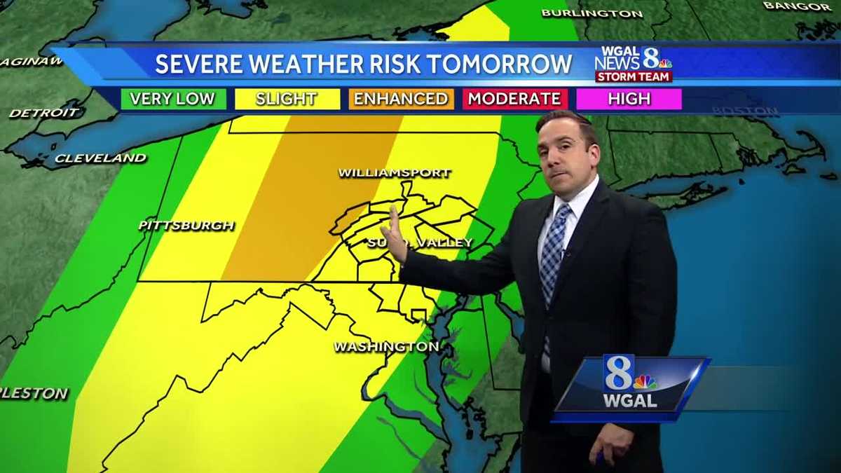 Severe Thunderstorms Possible Monday Evening