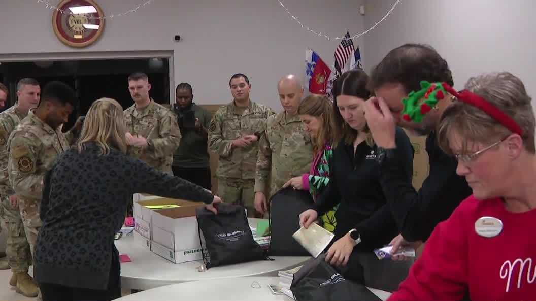 Community fills 500 bags for Offutt airmen during 'Operation Holiday Cheer'
