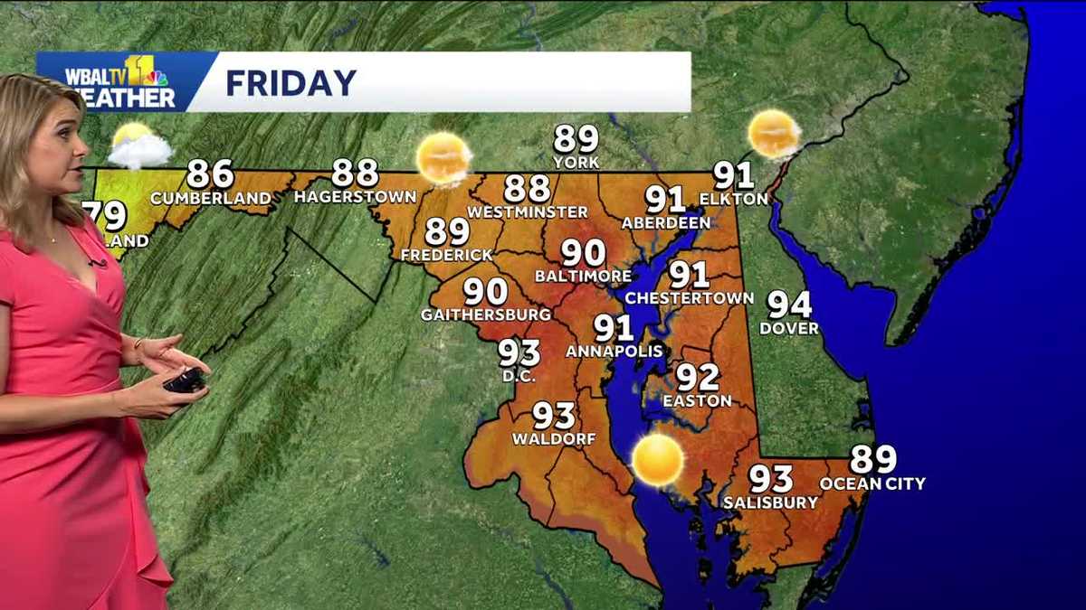 Steamy Friday with storms possible in the Baltimore area