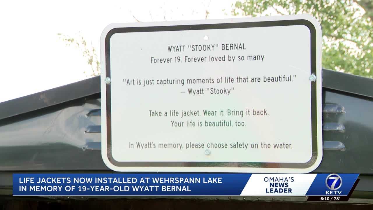 Life jackets now installed at Wehrspann Lake in memory of Wyatt Bernal