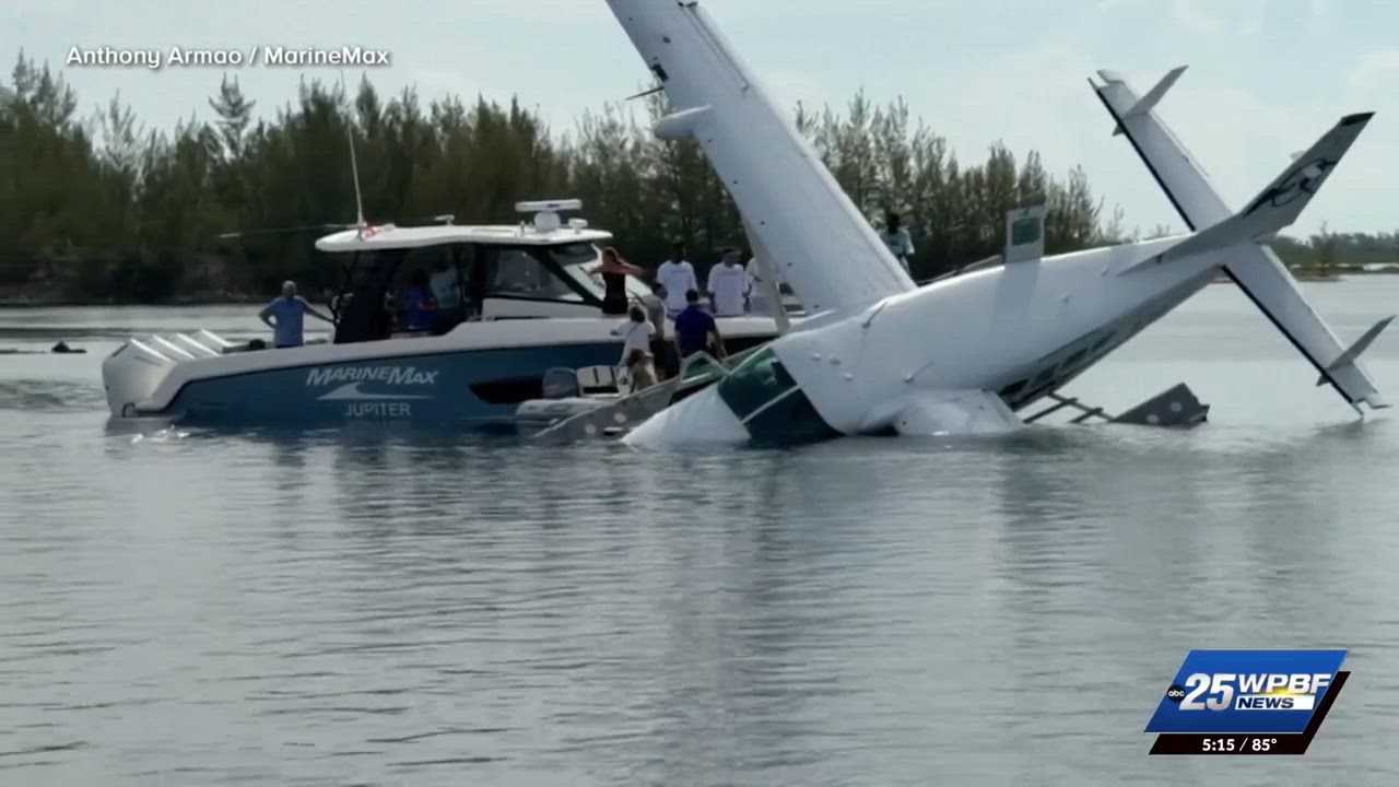 Only on WPBF: Jupiter rescue boat operator helps save all occupants of Seaplane crash near Bahamas