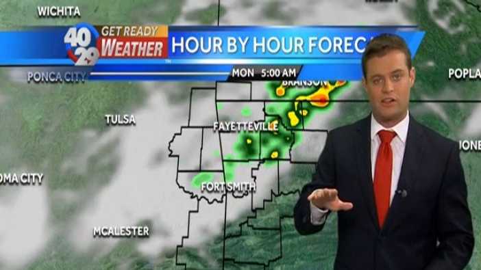 Rain possible into the Monday morning commute