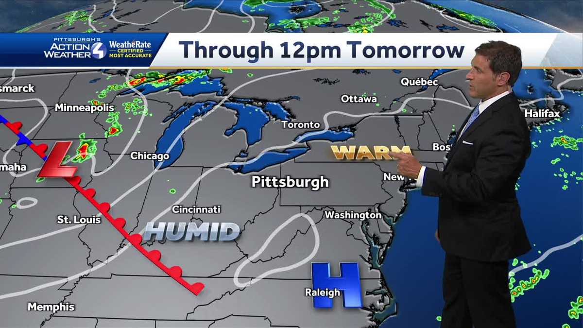 Partly sunny, chance of isolated shower