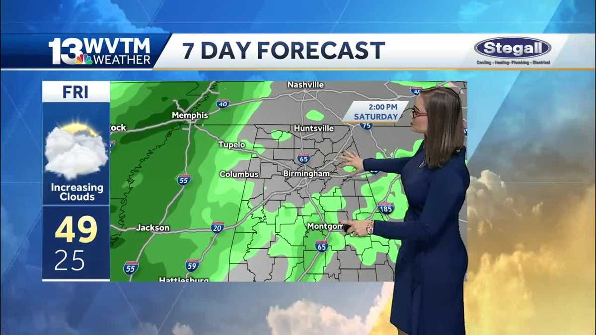 Dry into Friday, weekend rain
